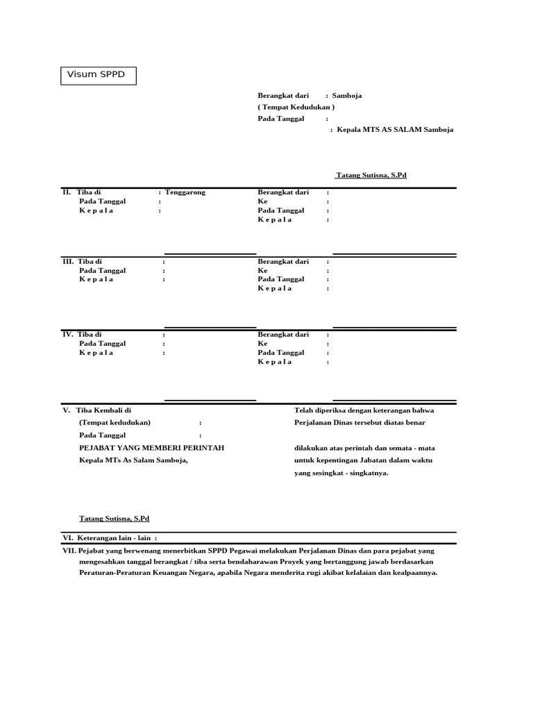 Visum SPPD | PDF