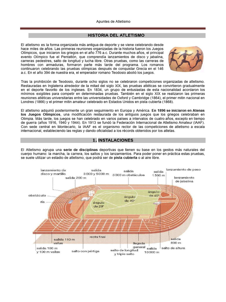 Apuntes de Atletismo | PDF | Deporte del atletismo | Juegos de ...