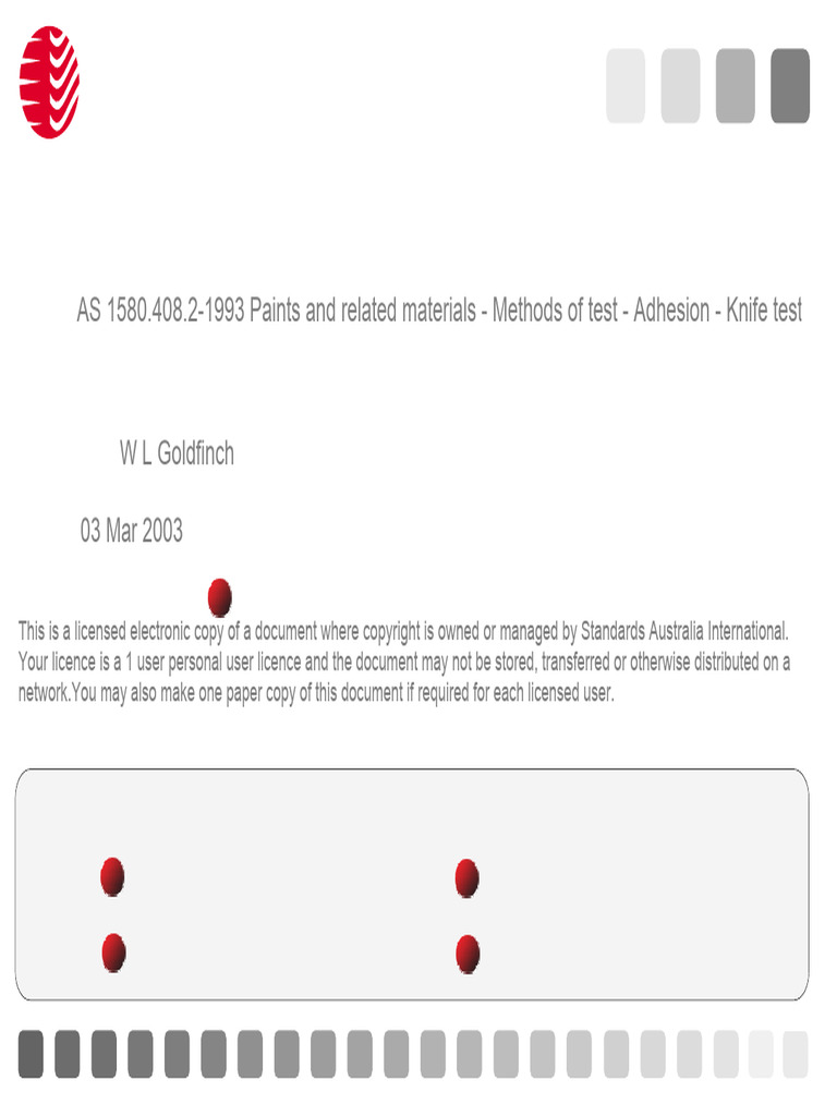 AS 1580.408.2 Adhesion Test Method | PDF | License | Coating