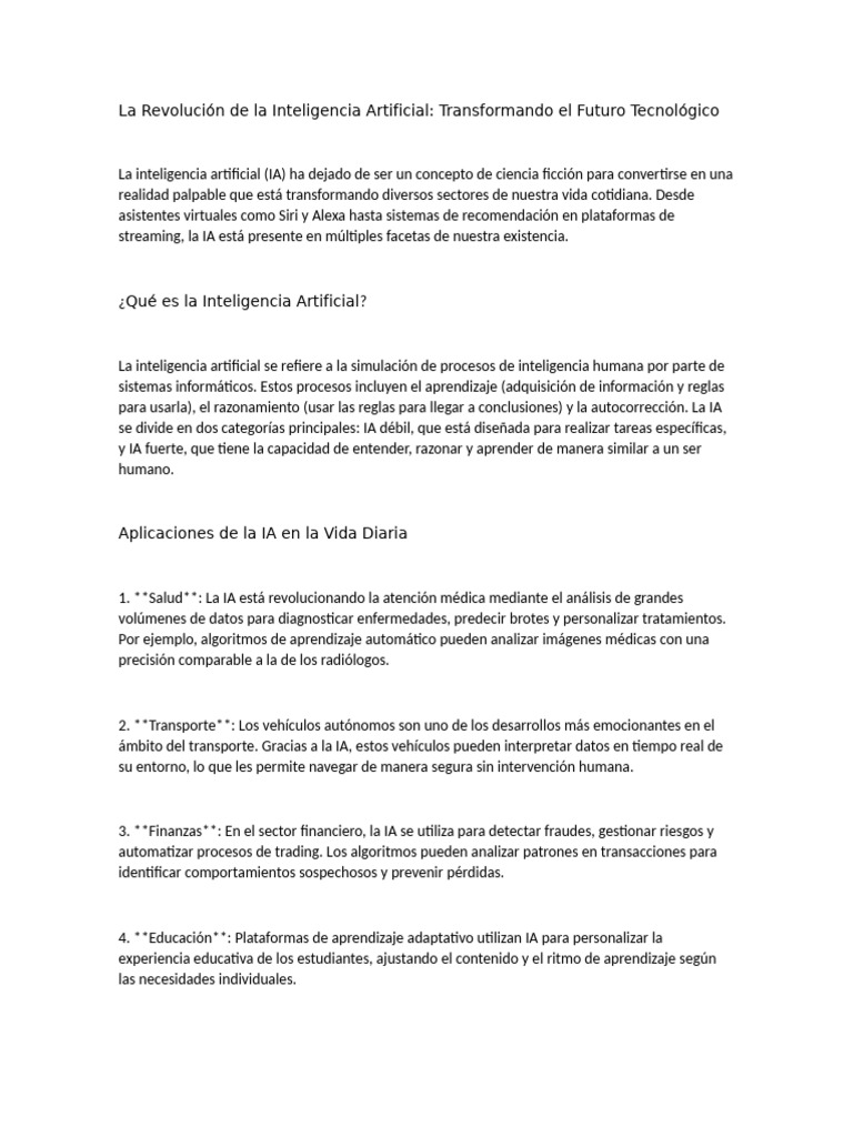 La Revolución de La Inteligencia Artificial | PDF | Inteligencia ...