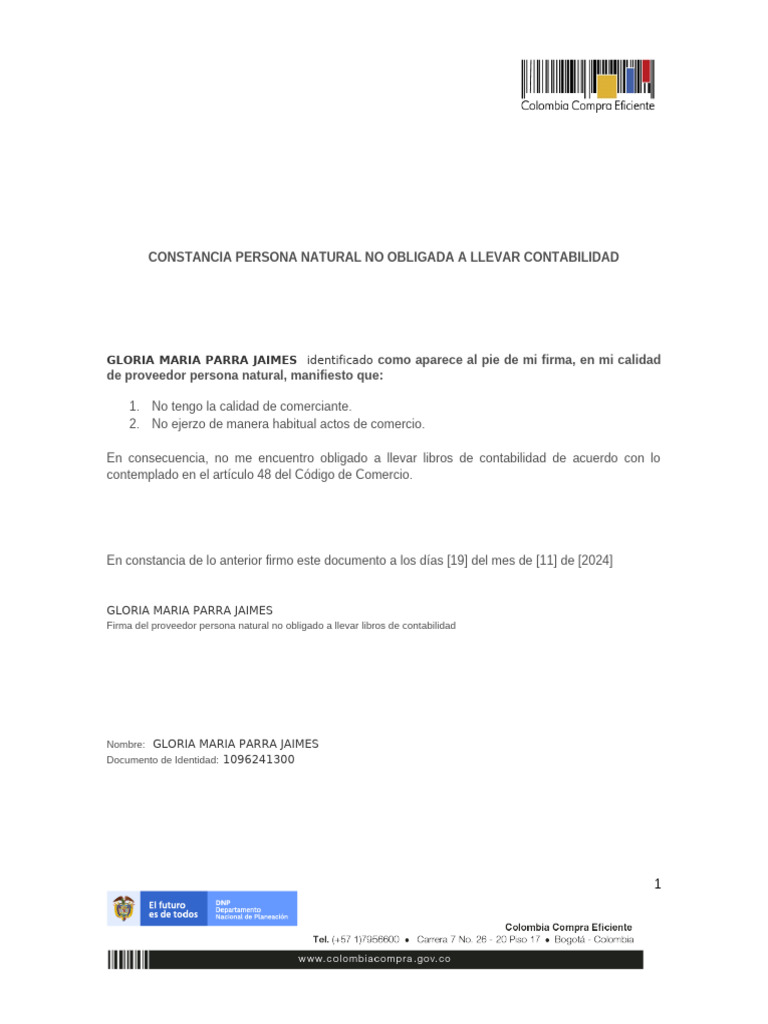 Constancia Secop | PDF