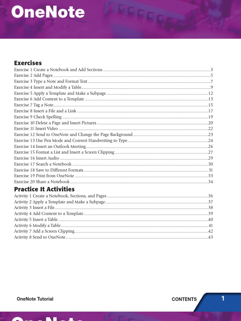 OneNote Tutorial | PDF | Hyperlink | Metre (Poetry)