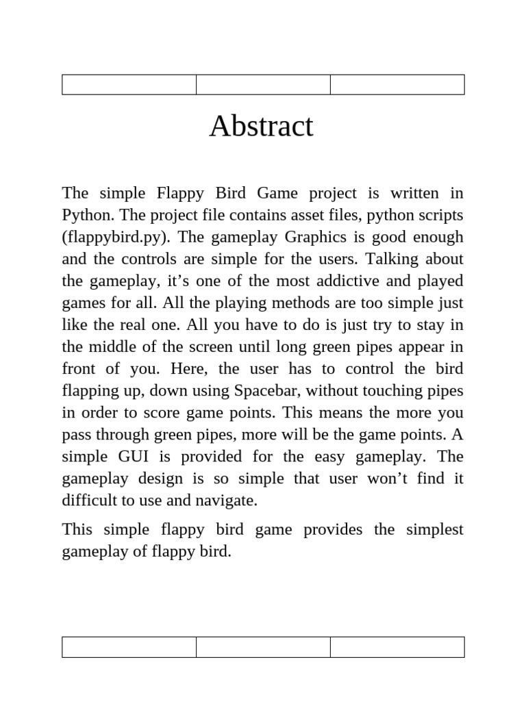 Flappy Bird Game Implementation in Python | PDF | Computer Architecture ...