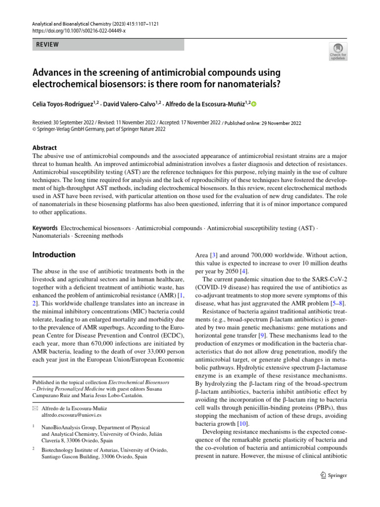 Advances in The Screening of Antimicrobial Compounds | PDF ...