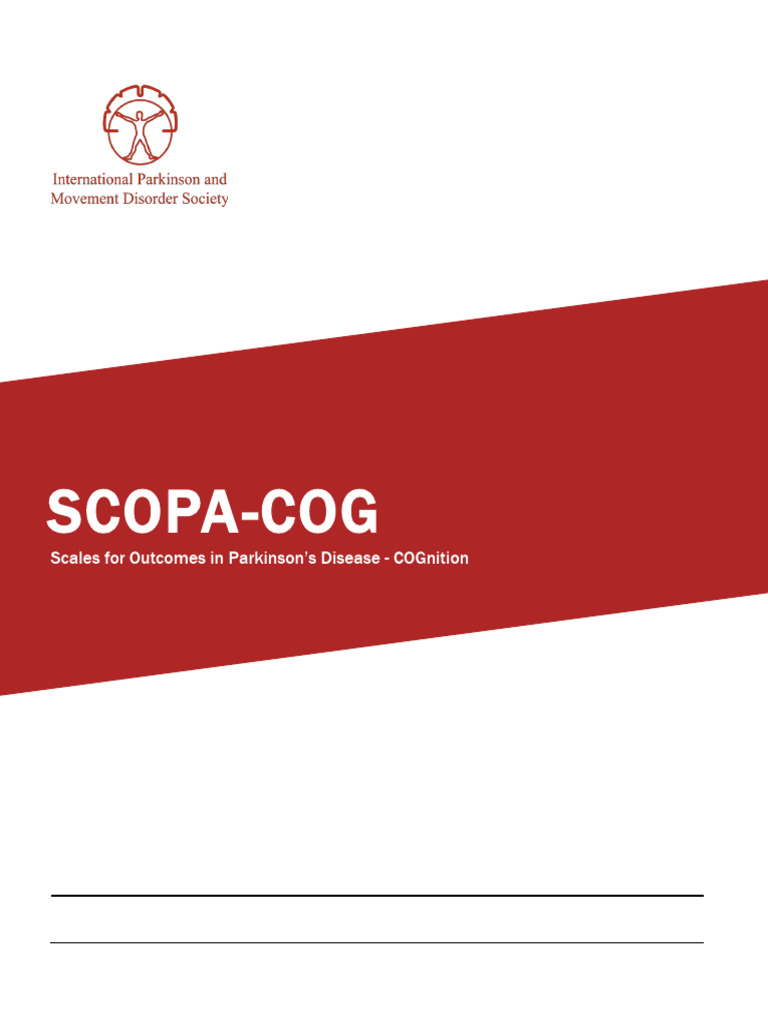 SCOPA-COG Version2 FINAL | PDF | Dice | Hand