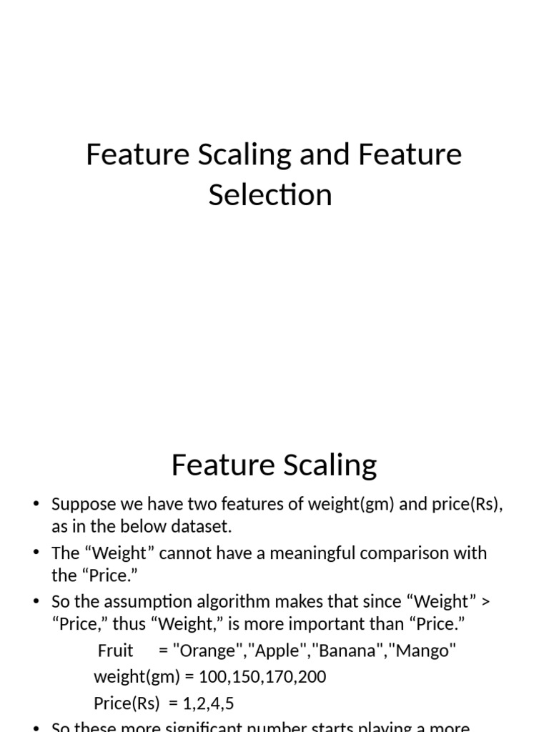 Feature Scaling and Feature Selection | PDF | Covariance | Variance