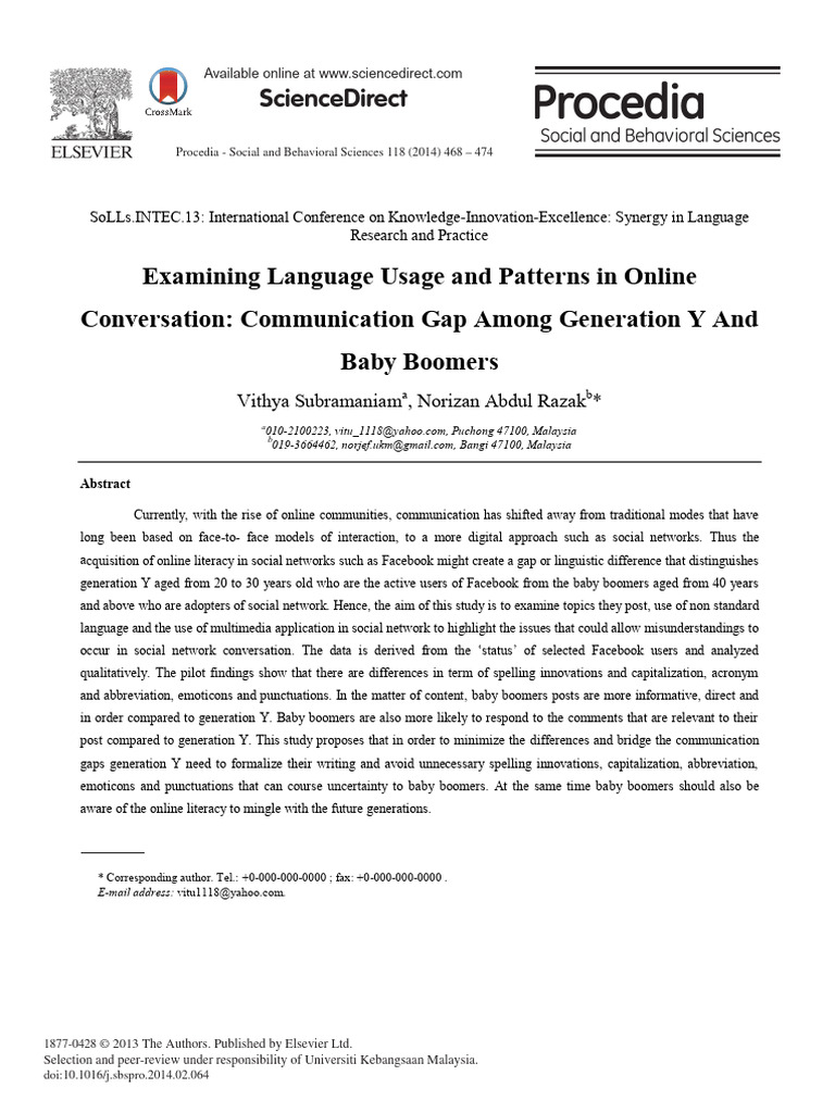 Reseach Paper 1 | PDF | Communication | Millennials