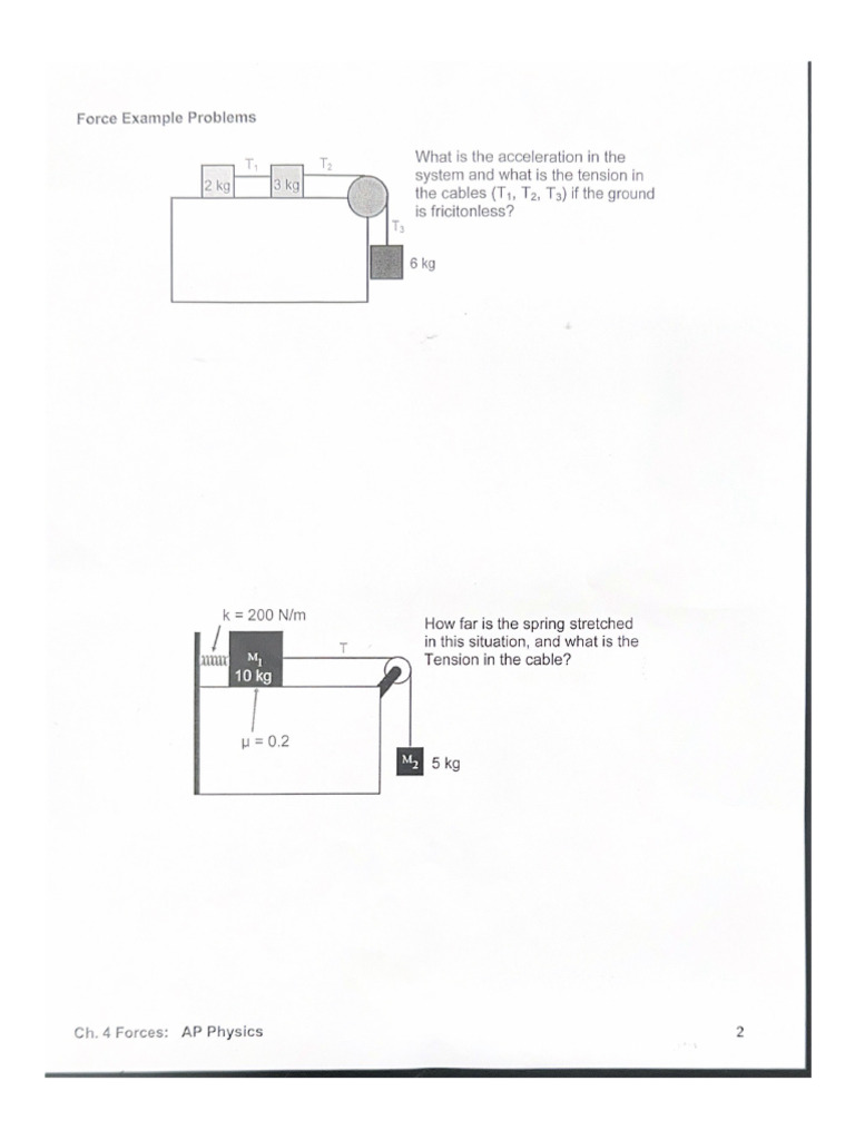 Force Example Problems | PDF