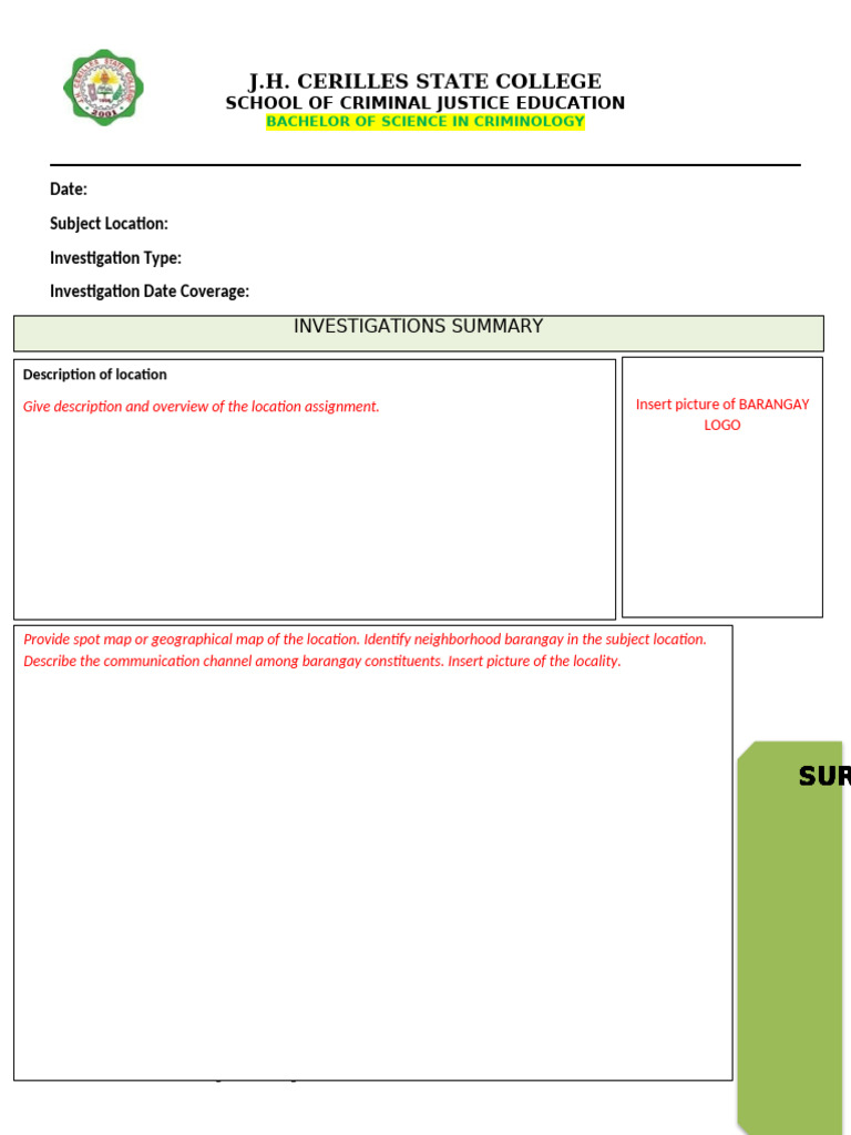 Surveillance Report Place Pdf Crimes Crime Violence