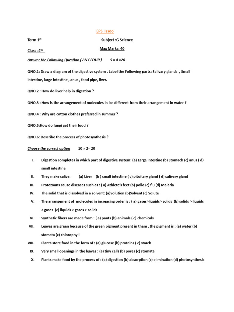 Class 4th science pdf science mathematics