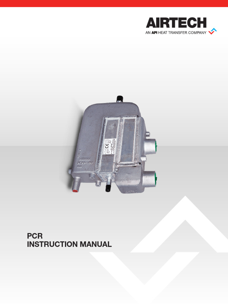 API PCR Installation and Safety Manual | PDF | Leak | Heat Exchanger