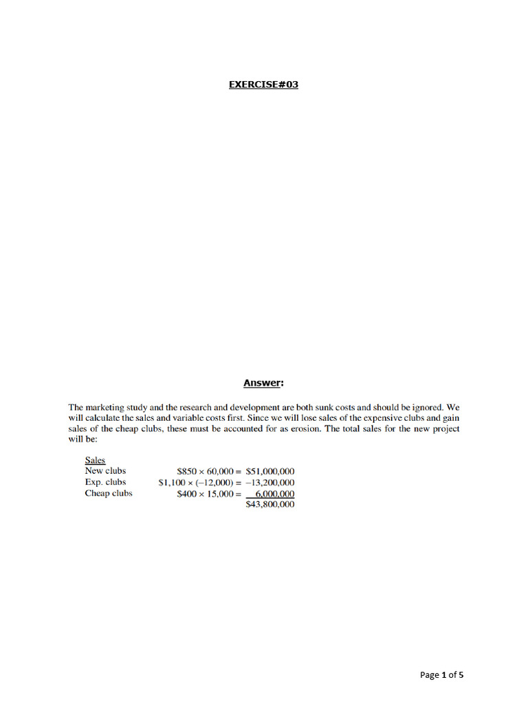Solution Exercise#03 | PDF | Finance & Money Management