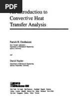 Introduction To Convective Heat Transfer Analysis by Patrick H. Oosthuizen and David Laylor