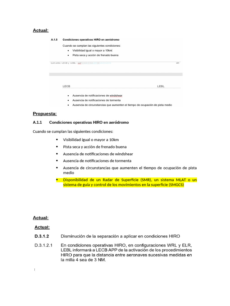 Propuesta - LoA - MSRH 2.5NM - v1.2 | PDF | Control de tráfico aéreo ...
