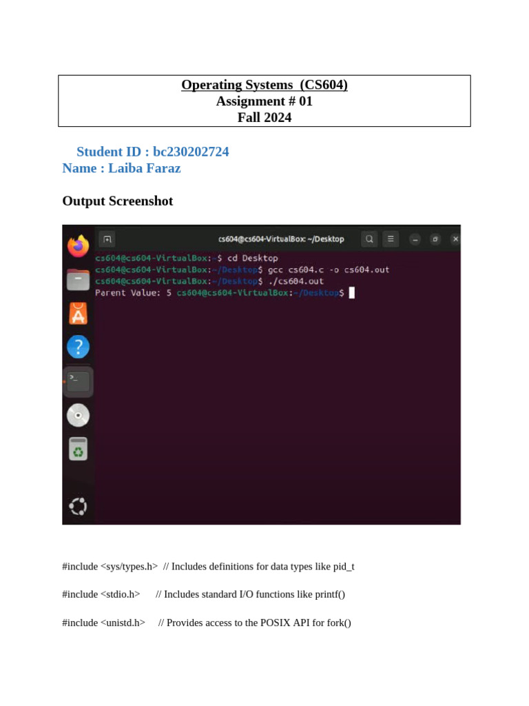 Fall 2024 - CS604 - 1 - BC230202724 | PDF | Computer Science | Computer ...