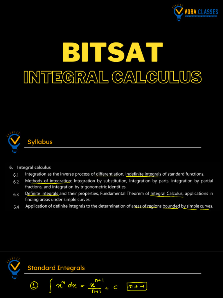 BITSAT Integral Calculus | PDF