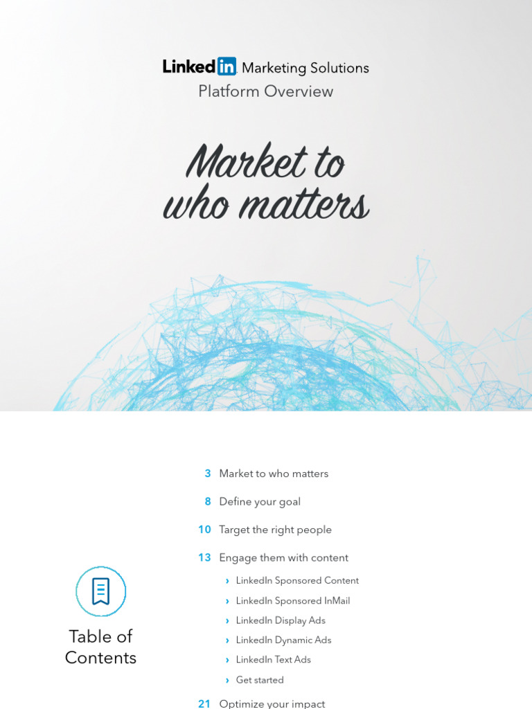 LinkedIn Marketing Solutions Overview | PDF | Linked In | Advertising