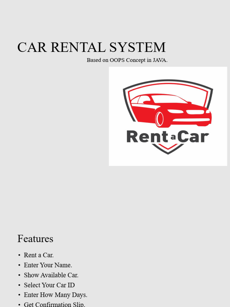 Java OOP Car Rental System Guide | PDF | Technology & Engineering