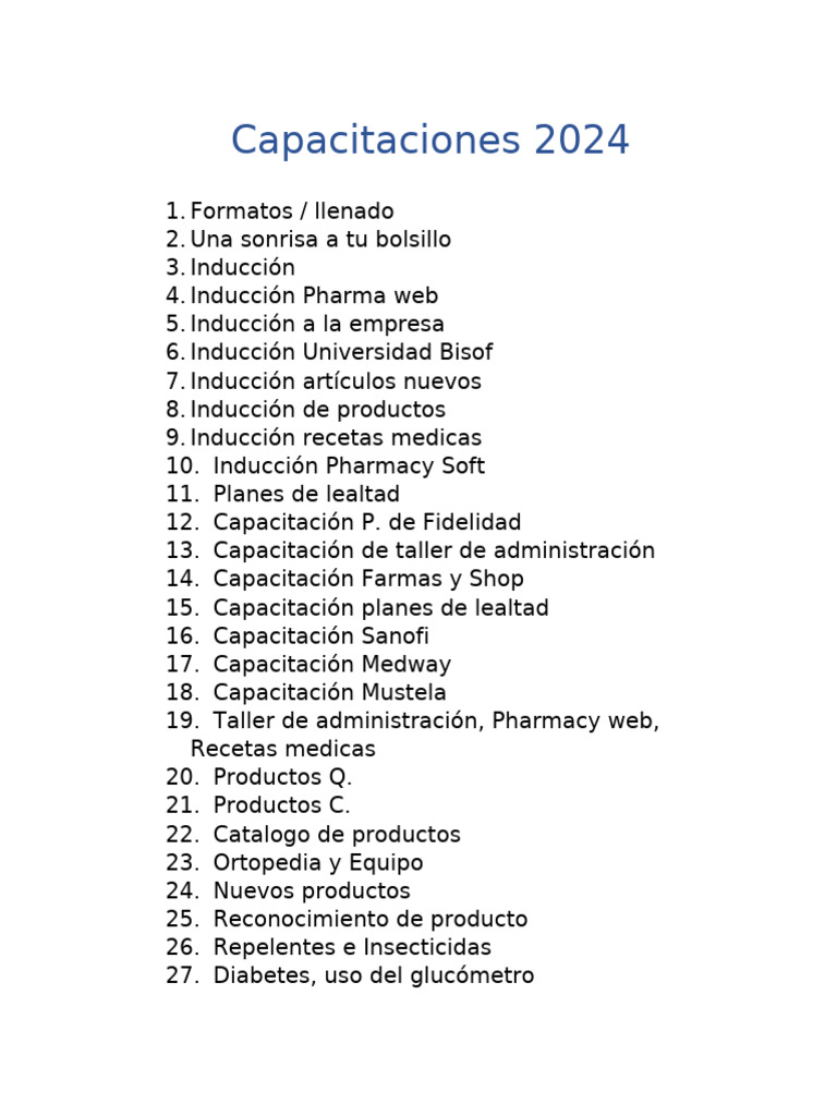 Capacitaciones 2024 | PDF | Crecimiento personal y profesional