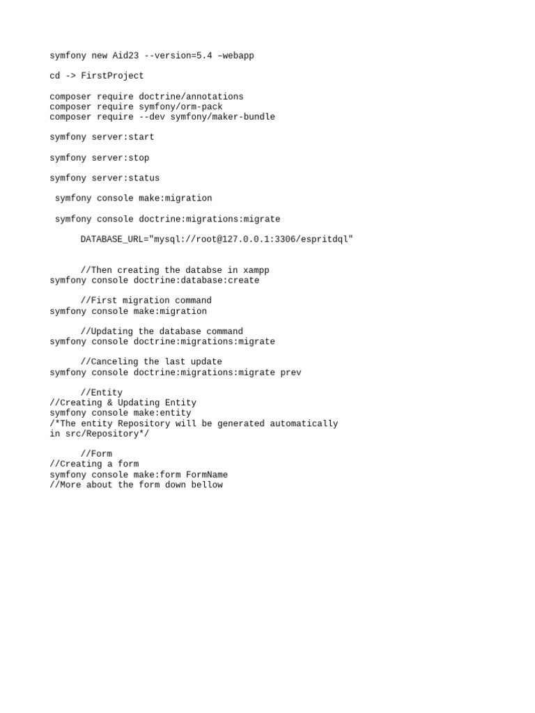 Symfony 5.4 Web App Setup Guide | PDF