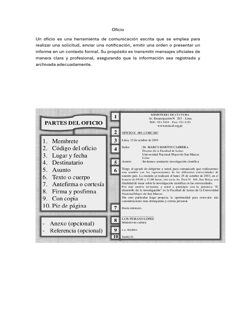 Oficio y Circular: Guía Completa | PDF