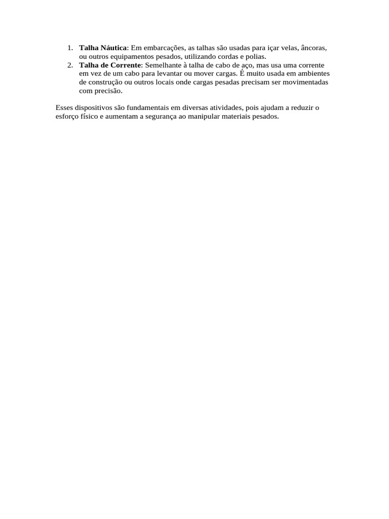 Talhas: Tipos e Aplicações | PDF