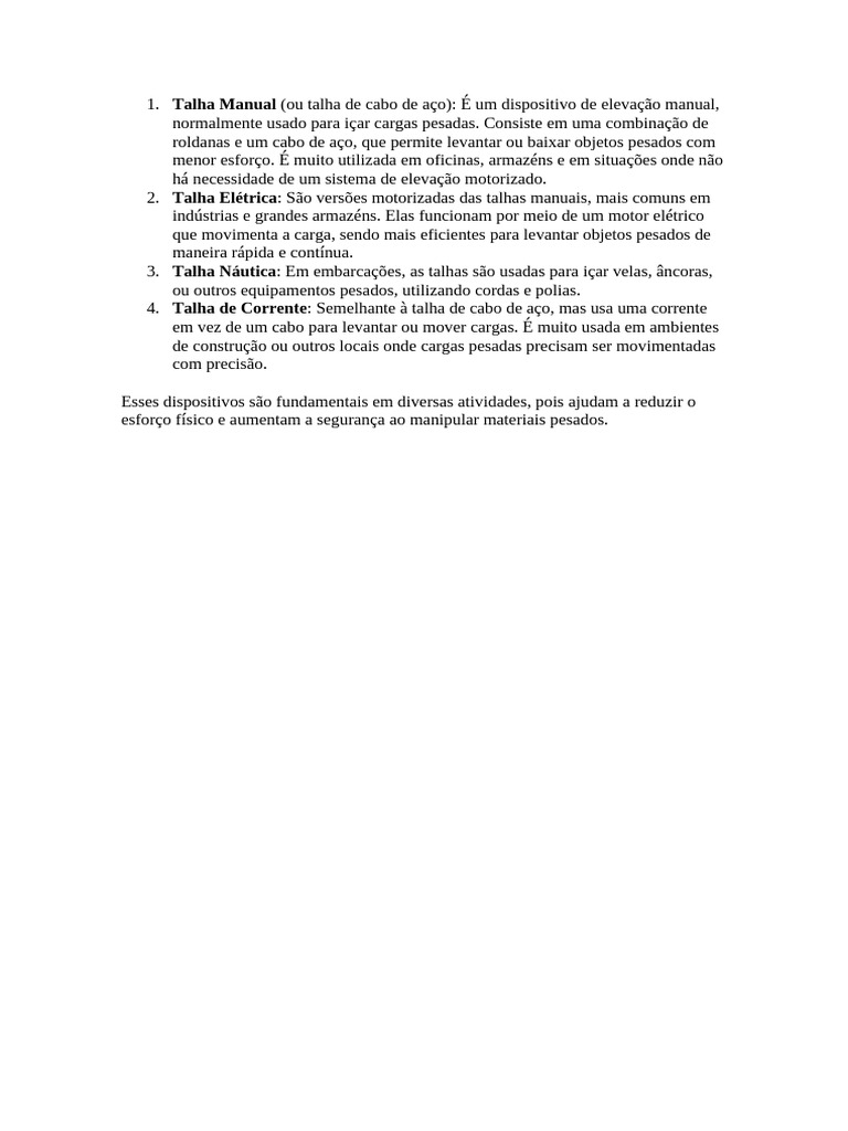 Talha Manual: Definição e Uso | PDF