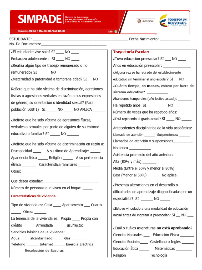 Evaluación Socioeducativa del Estudiante | PDF | Educación primaria