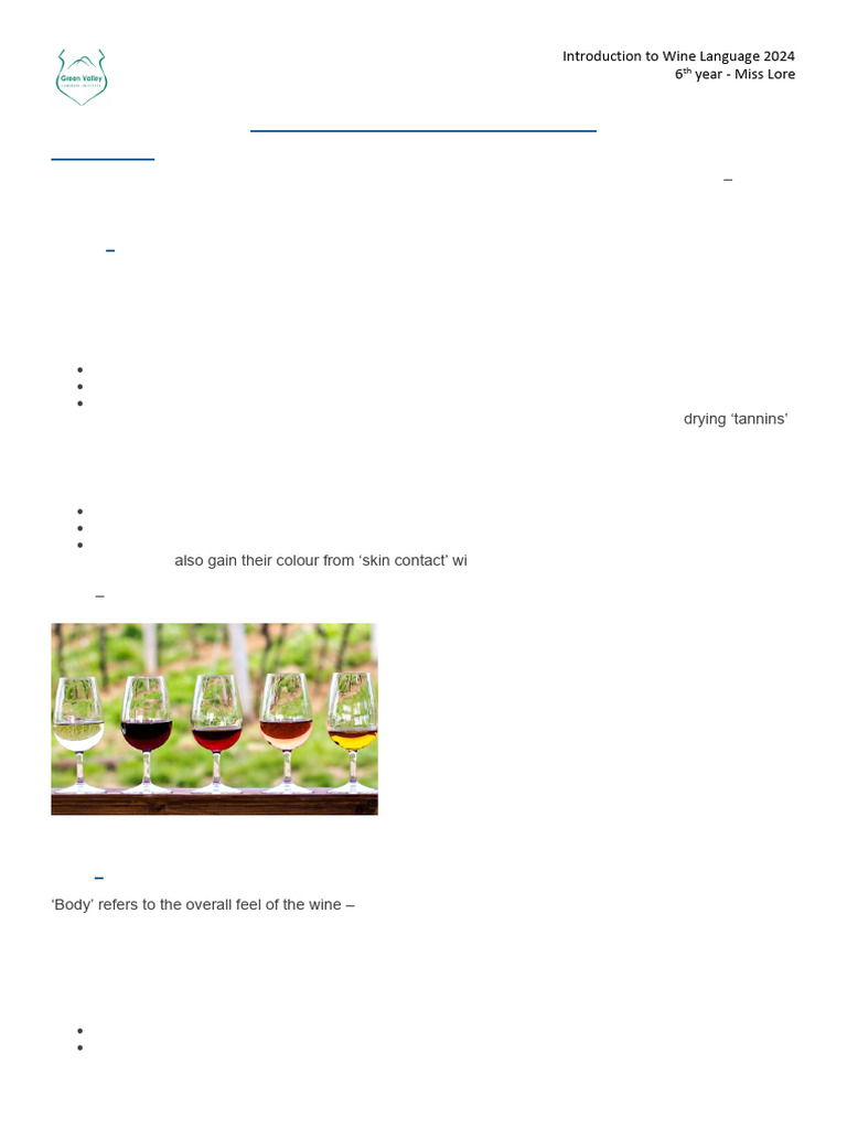 Types and Styles of Wine Explained | PDF | Wine | Rose