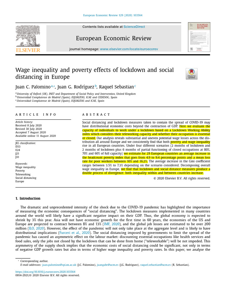 Wage Inequality and Poverty in Europe | PDF | Economic Inequality ...