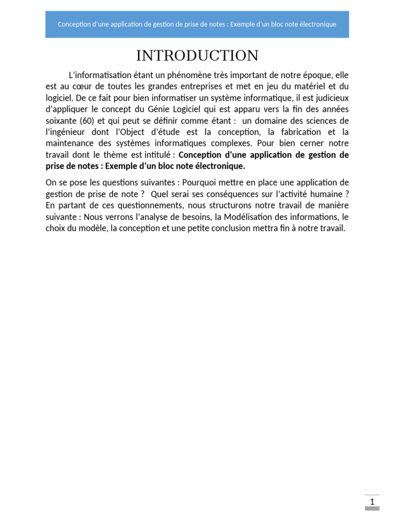 Application de gestion de notes UML | PDF | Langage de Modélisation ...