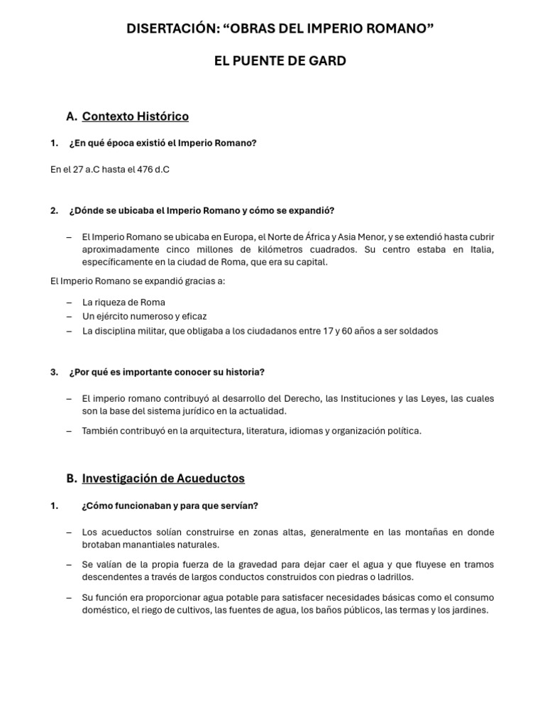 Disertacion Obras Del Imperio Romano - Puente de Gard - Parte Bastian ...