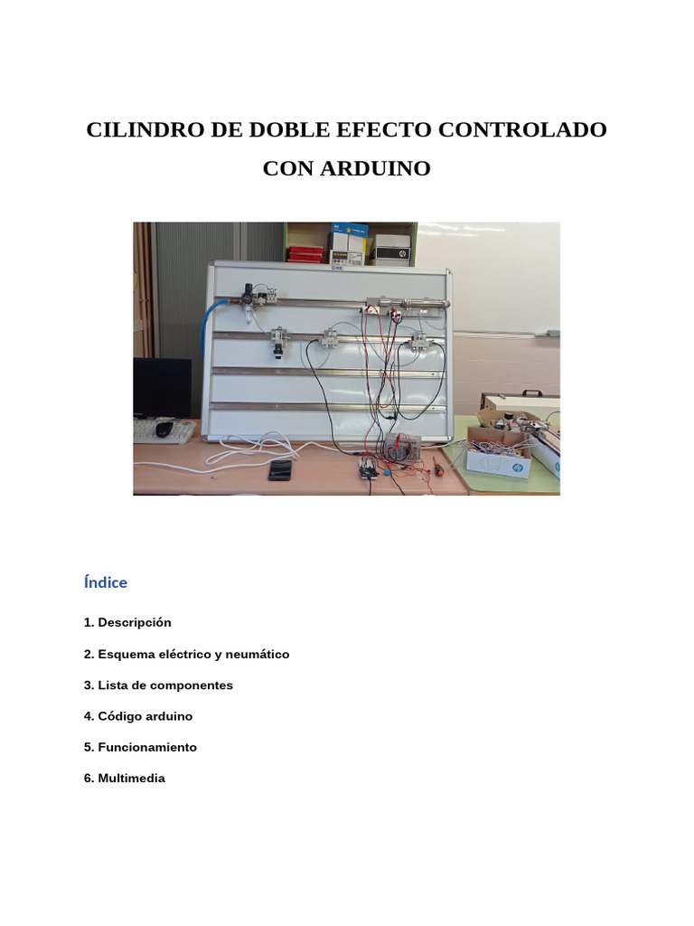 Control de Cilindro Neumático con Arduino | PDF | Relé | Ingenieria ...