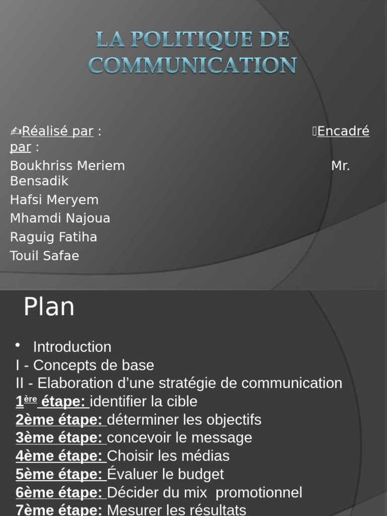 Stratégie de communication efficace | PDF | Publicité | la communication