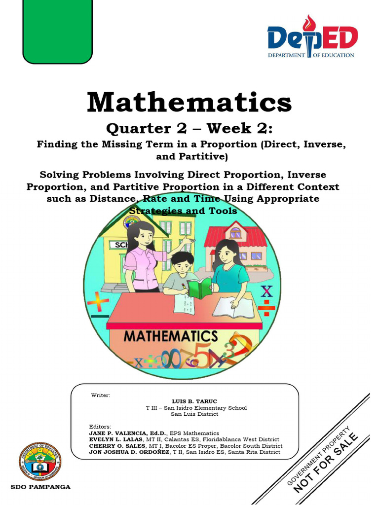 Missing Term in Proportion Worksheet | PDF | Ratio | Mathematics