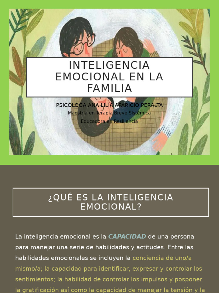 Inteligencia Emocional en La Familia | PDF | Las emociones ...