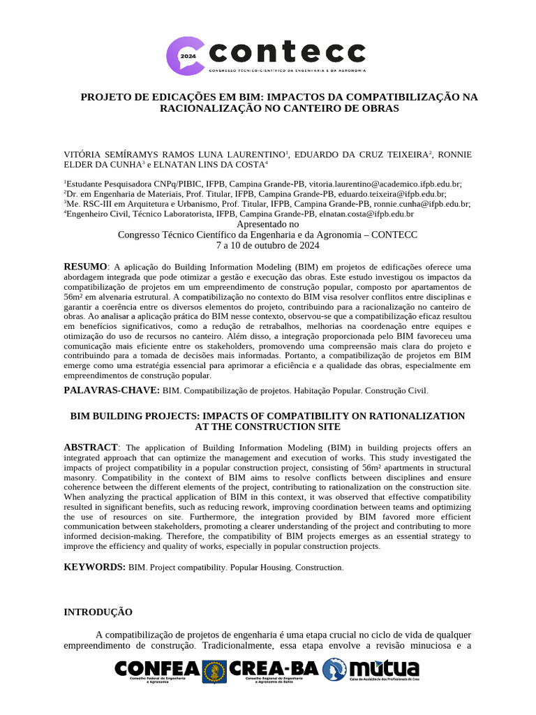 Impactos do BIM na Racionalização de Obras | PDF | BIM | Science
