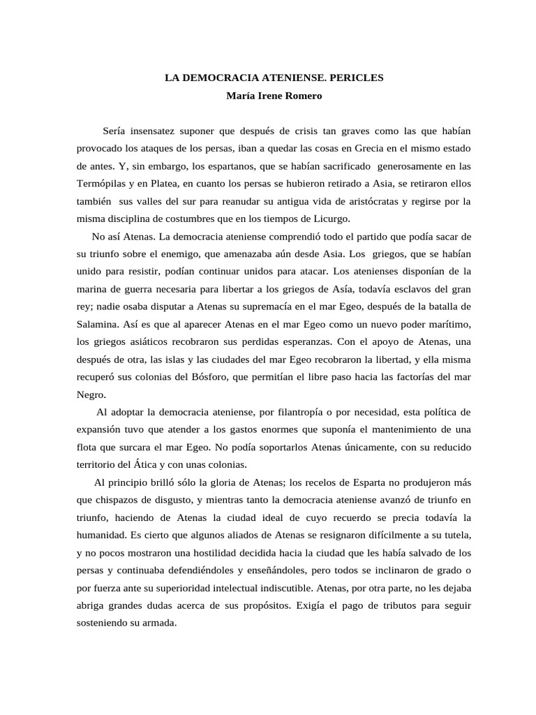 La Democracia Ateniense | PDF | Antigua Grecia | Atenas clásica