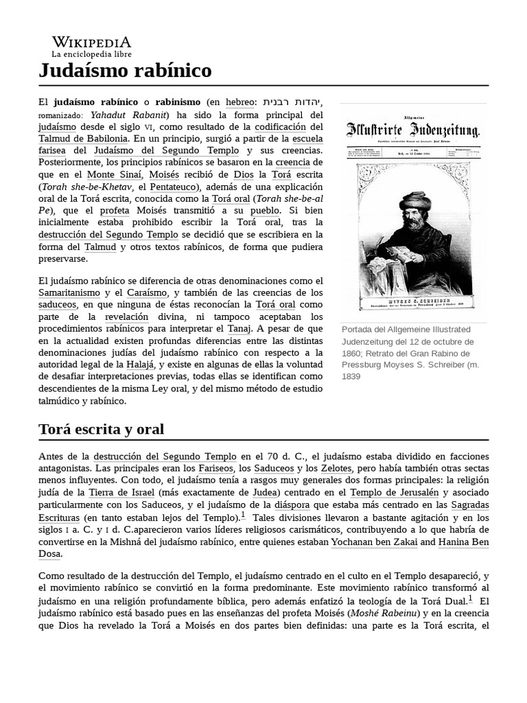 Judaísmo Rabínico | PDF | Torá Oral | Teología judía