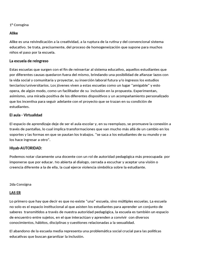 TP Final | PDF | Escuelas | Inclusión (Educación)