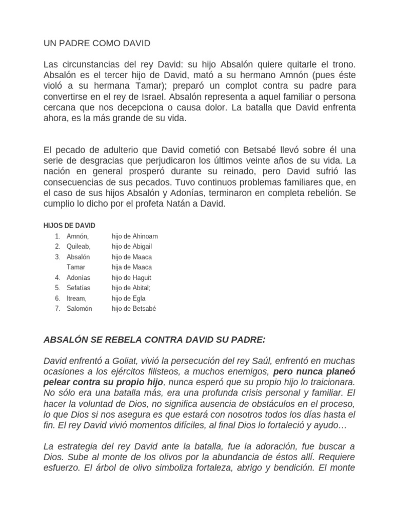 Un Pafre Como David | PDF | David