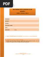 Grade 5 2D Shapes Lesson Plan | PDF | Shape | Rectangle
