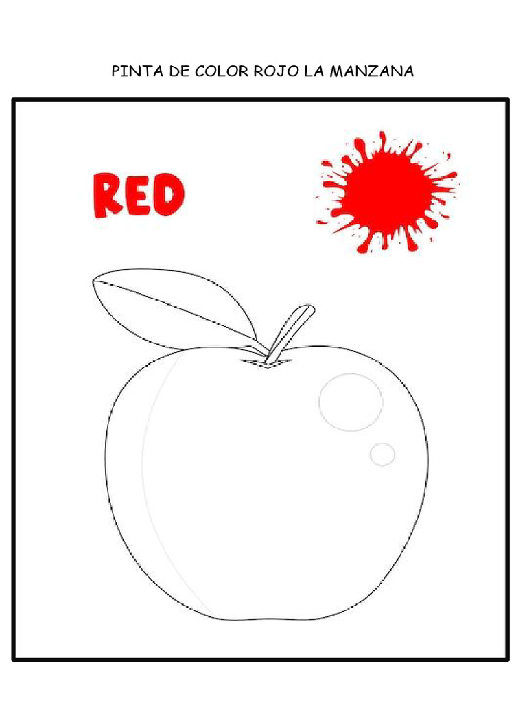 Manzana Pinta de Color Rojo | PDF