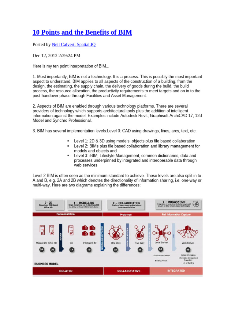 10 Points and The Benefits of BIM | PDF | Building Information Modeling ...