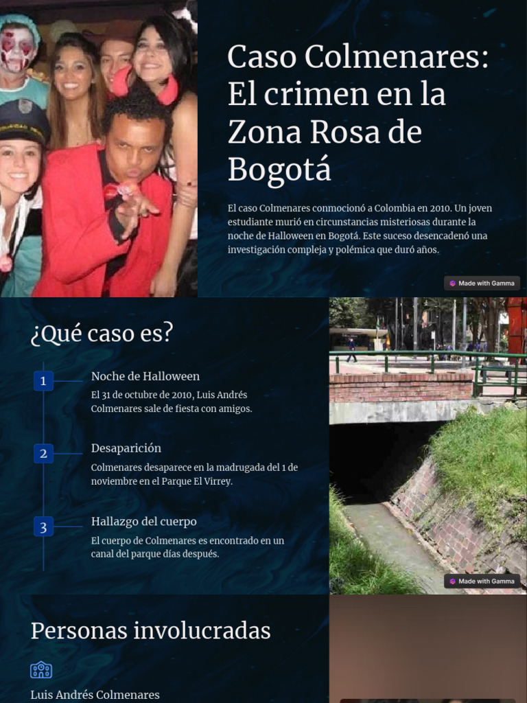 Caso Colmenares El Crimen en La Zona Rosa de Bogota | PDF | Crímenes ...
