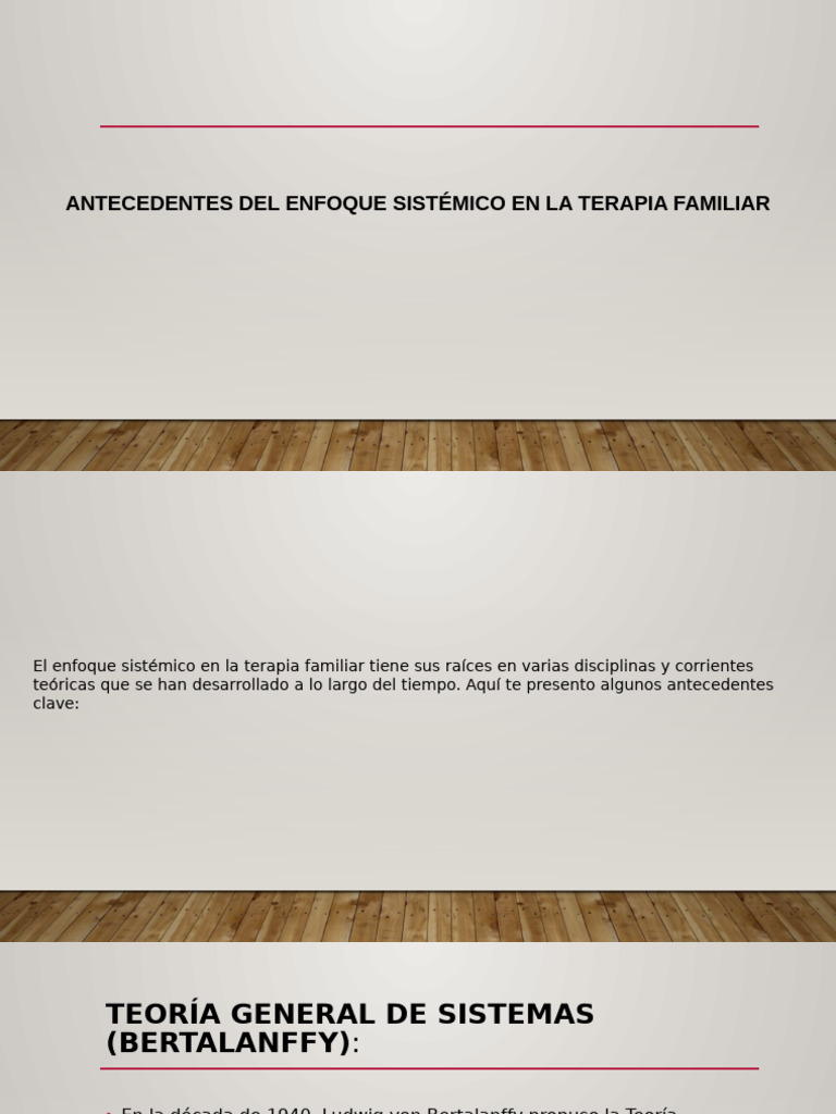 Antecedentes del Enfoque Sistémico Familiar | PDF | Psicoterapia ...