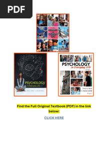 Psychology in Everyday Life 4th 5th and 6th Edition TEXTBOOK