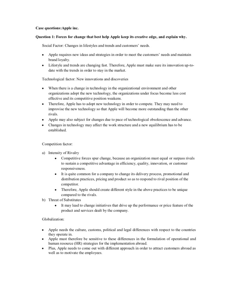 Apple Company Case Study Overview | PDF | Apple Inc. | Strategic Management