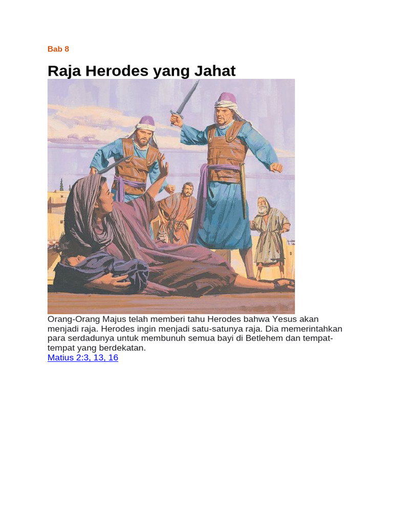 Raja Herodes dan Pembunuhan Bayi | PDF
