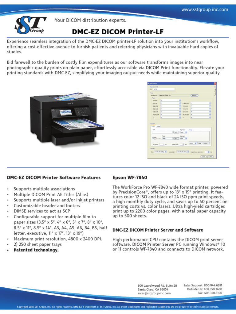 DMC-EZ DICOM Printer Integration Guide | PDF | Printer (Computing ...